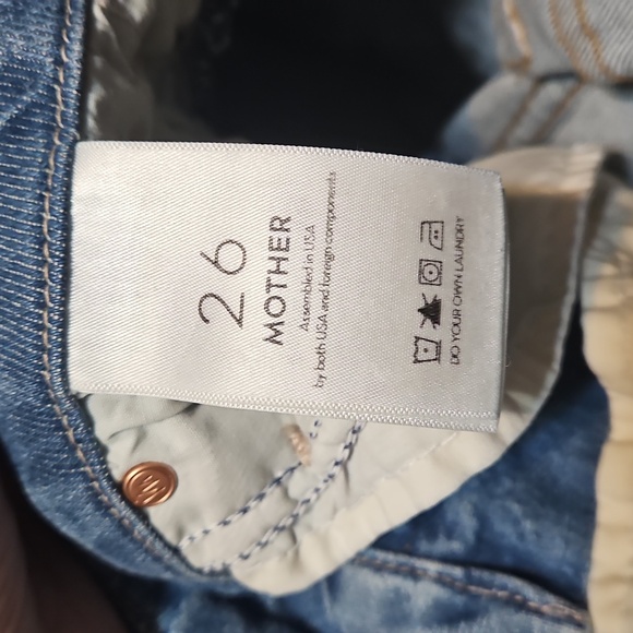 Mother High-Waisted Looker Ankle Fray Skinny Distessed Jeans - Picture 12 of 14